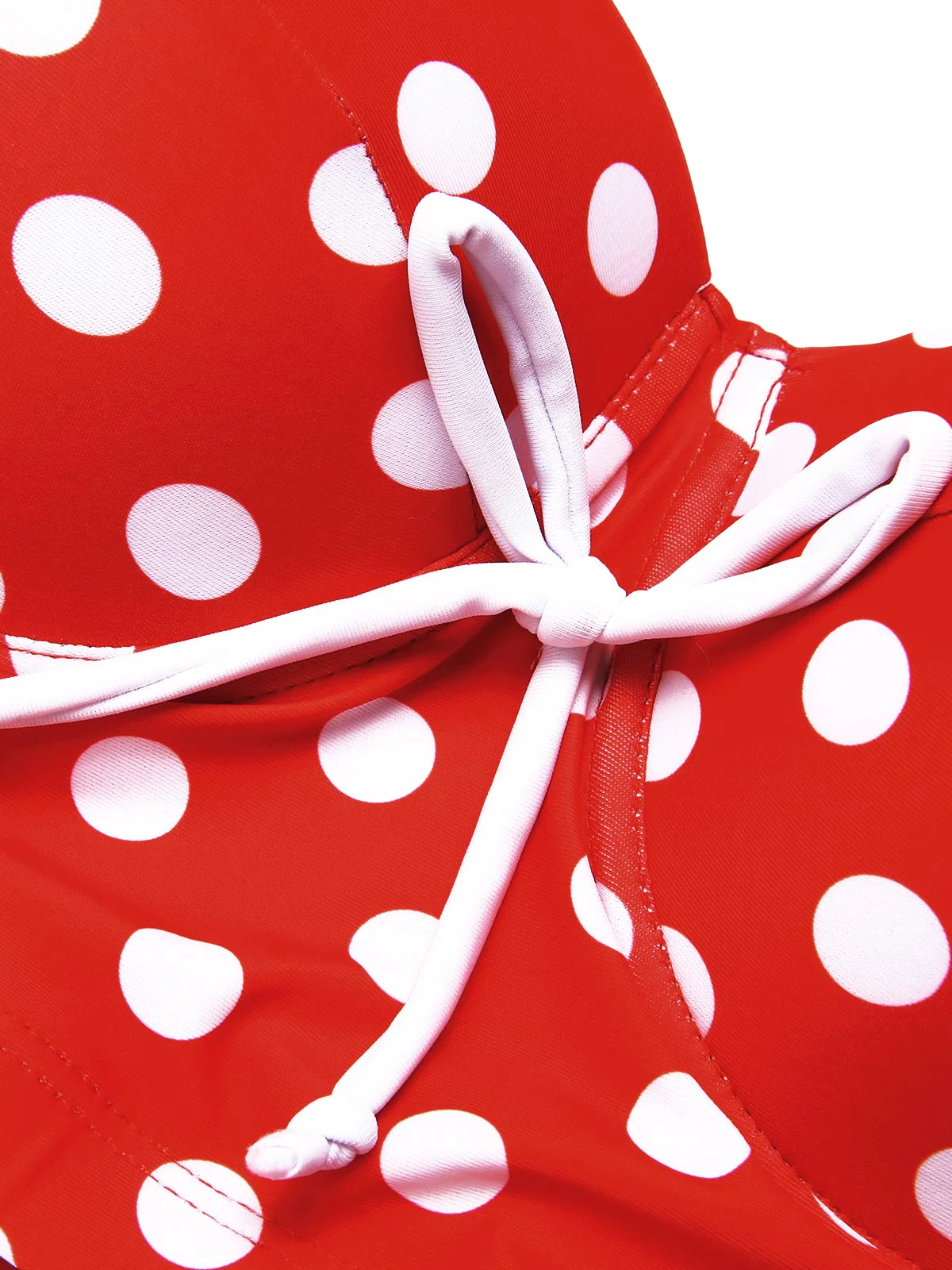 [Pre-Sale] Red 1950s Strap Polka Dot Bikini Set - Image 4