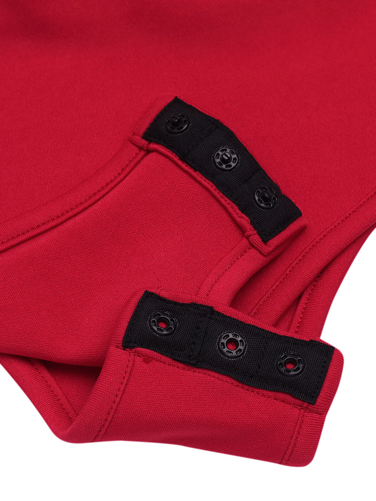 Red 1950s Solid Vintage One-Piece Bodysuit - Image 5
