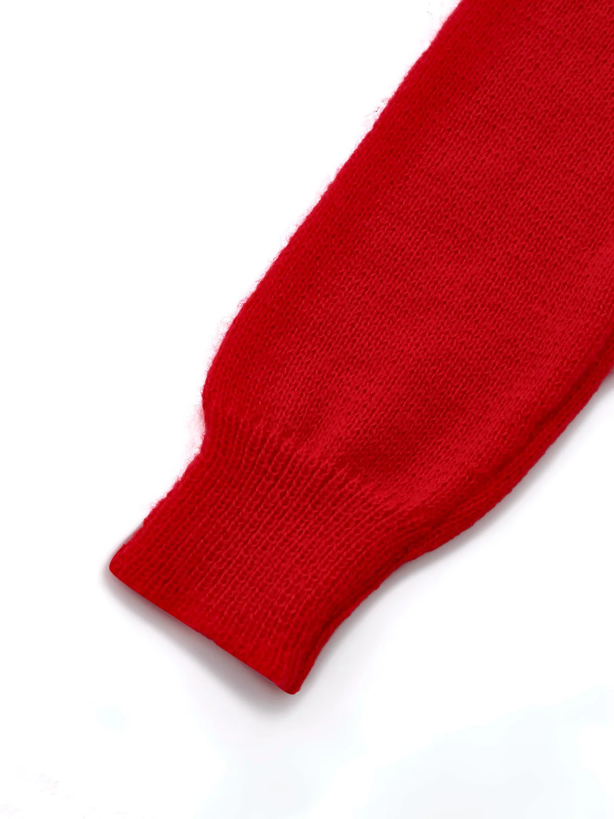 Red & White 1960s Snowflake Turtleneck Sweater Dress - Image 5