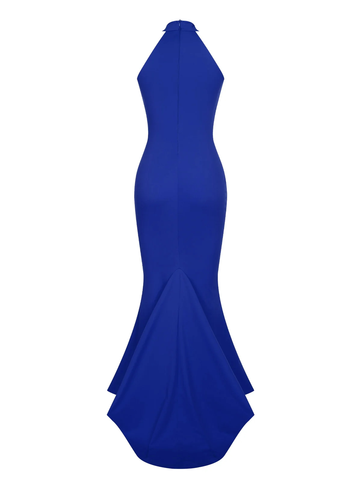 Retro 1930s Solid Halter Mermaid Dress - Image 2