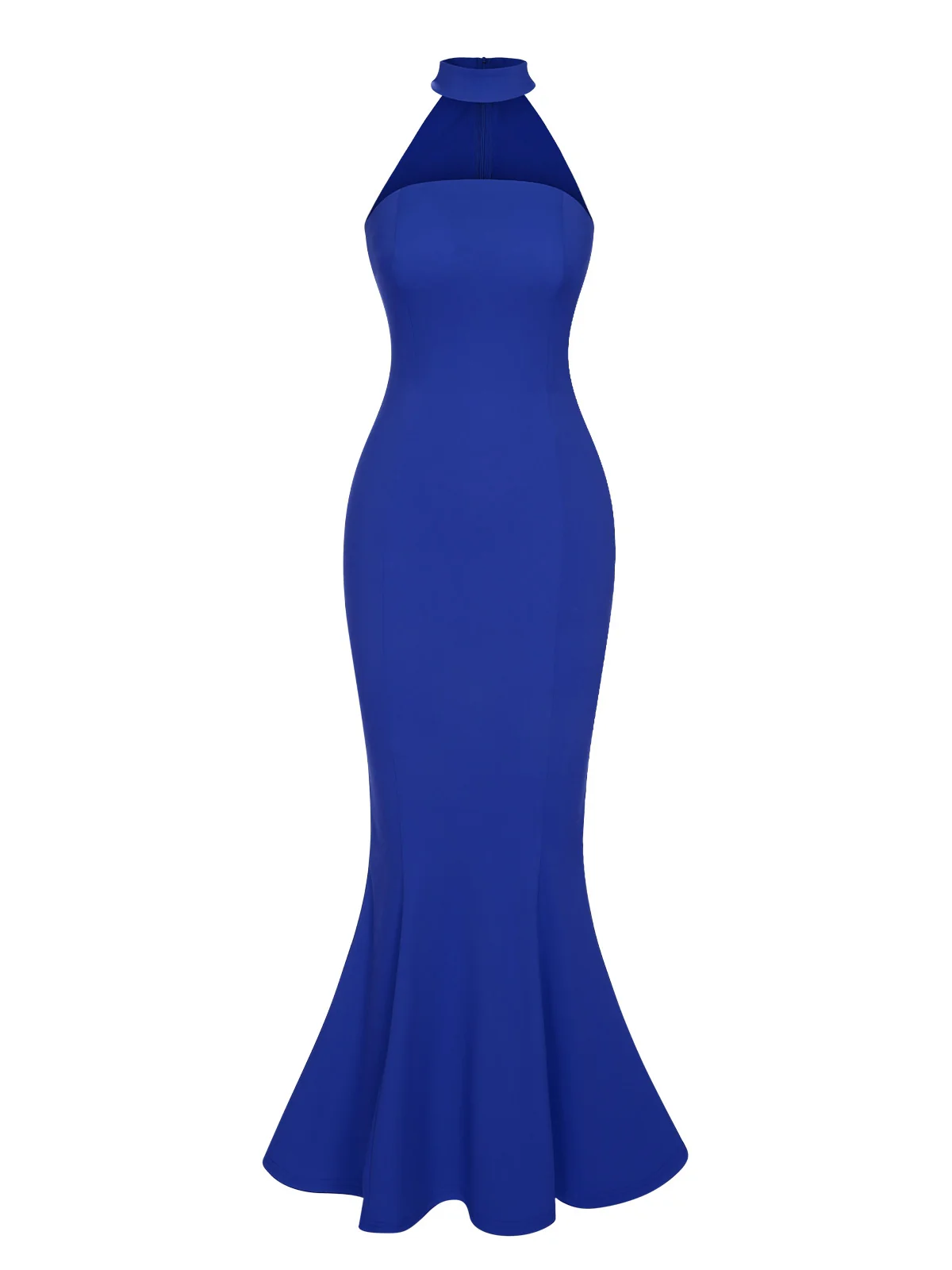 Retro 1930s Solid Halter Mermaid Dress - Image 9