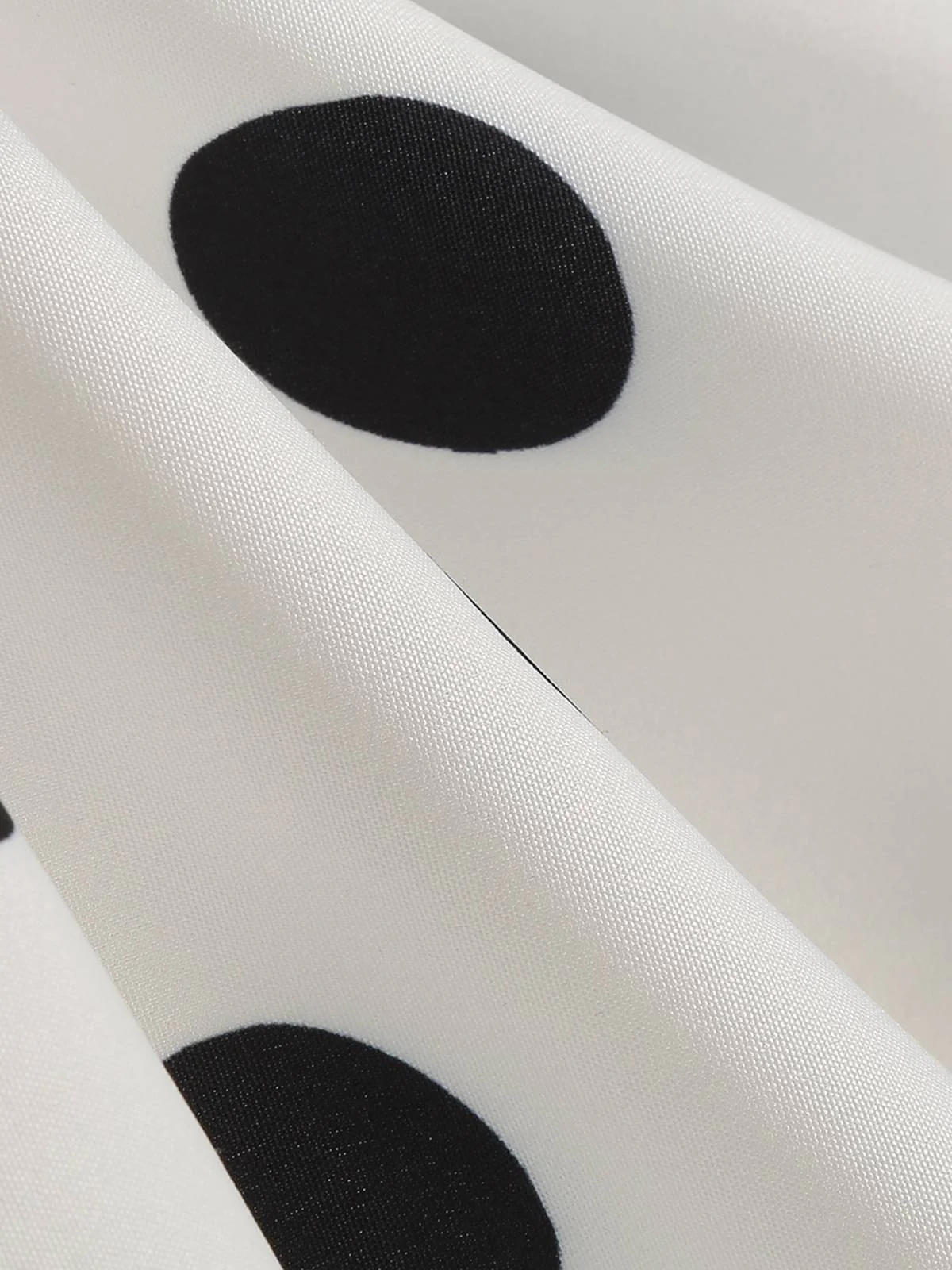 Retro 1950s Polka Dots Solid Zipper Skirt - Image 11