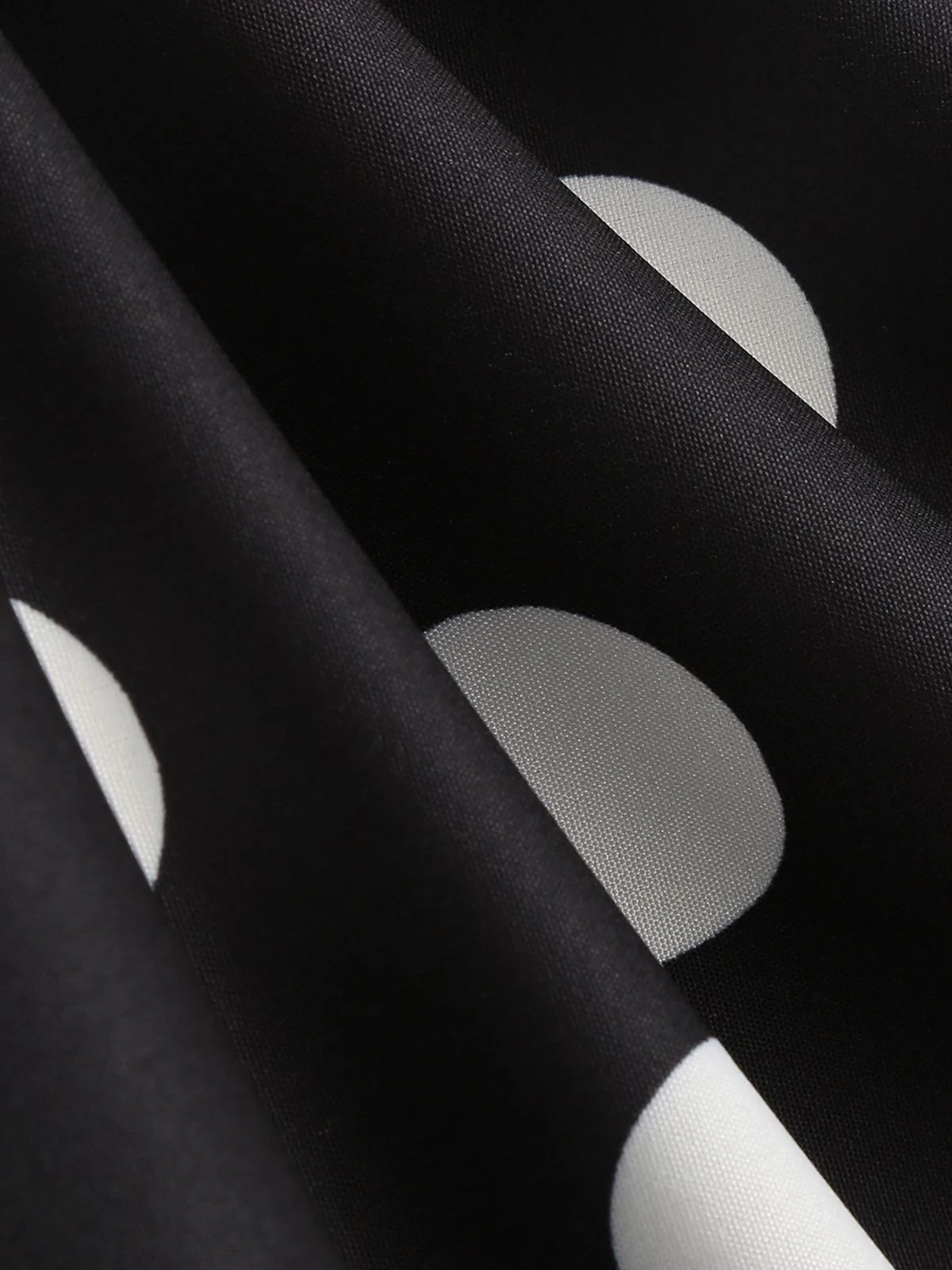 Retro 1950s Polka Dots Solid Zipper Skirt - Image 3