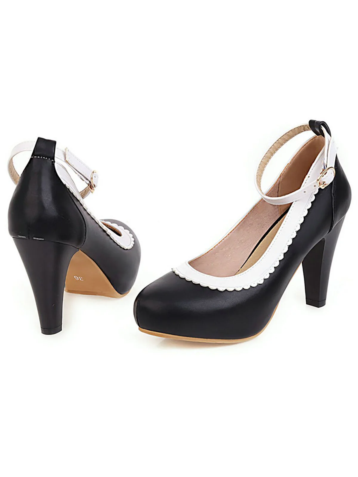 Retro Ankle Strap High Heels Shoes - Image 10