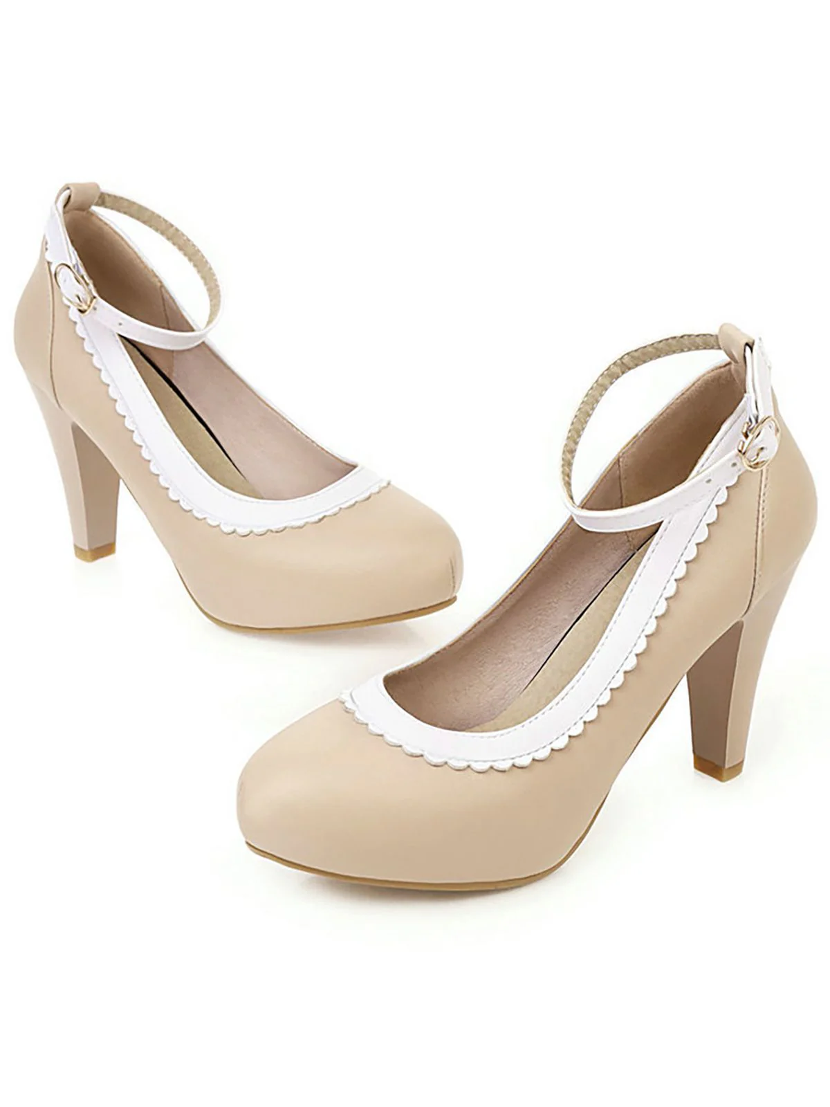 Retro Ankle Strap High Heels Shoes - Image 3