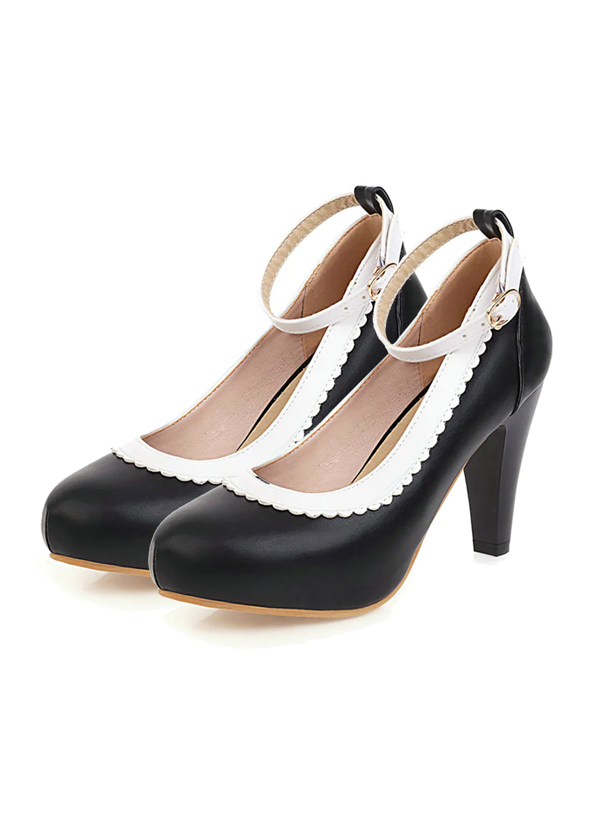 Retro Ankle Strap High Heels Shoes - Image 8