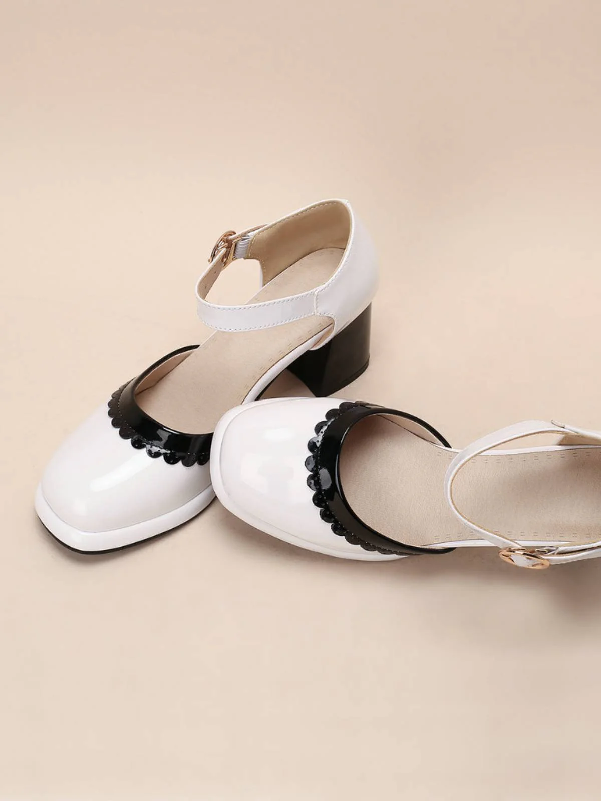 Retro Ankle Strap High Heels Shoes - Image 12