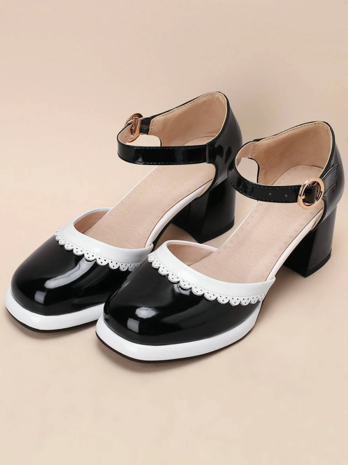 Retro Ankle Strap High Heels Shoes - Image 14