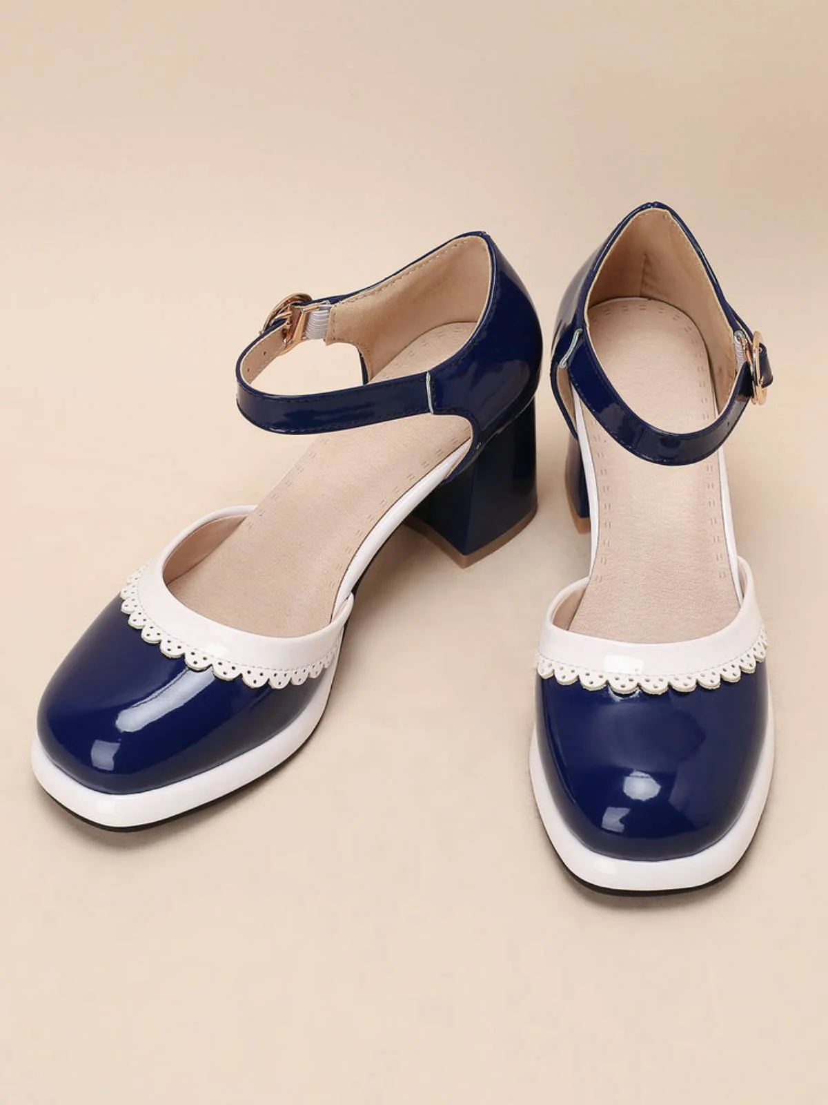Retro Ankle Strap High Heels Shoes - Image 15