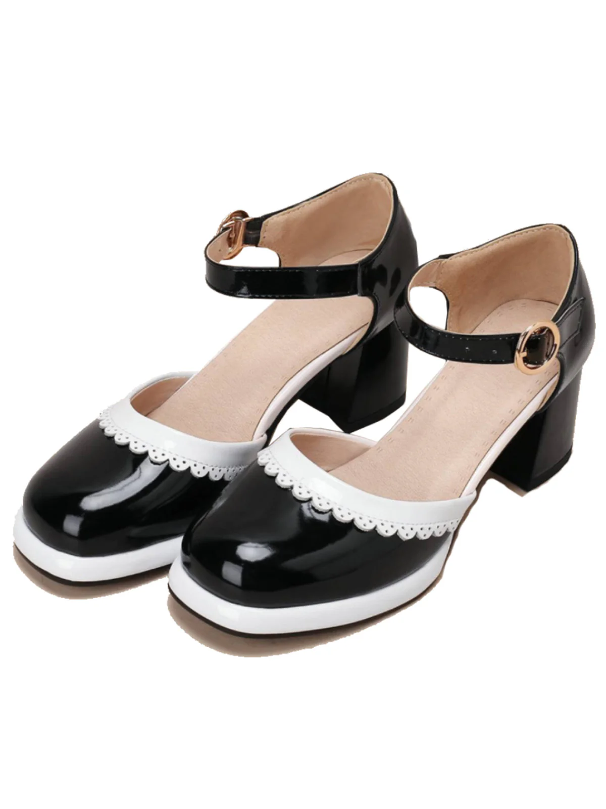 Retro Ankle Strap High Heels Shoes - Image 5