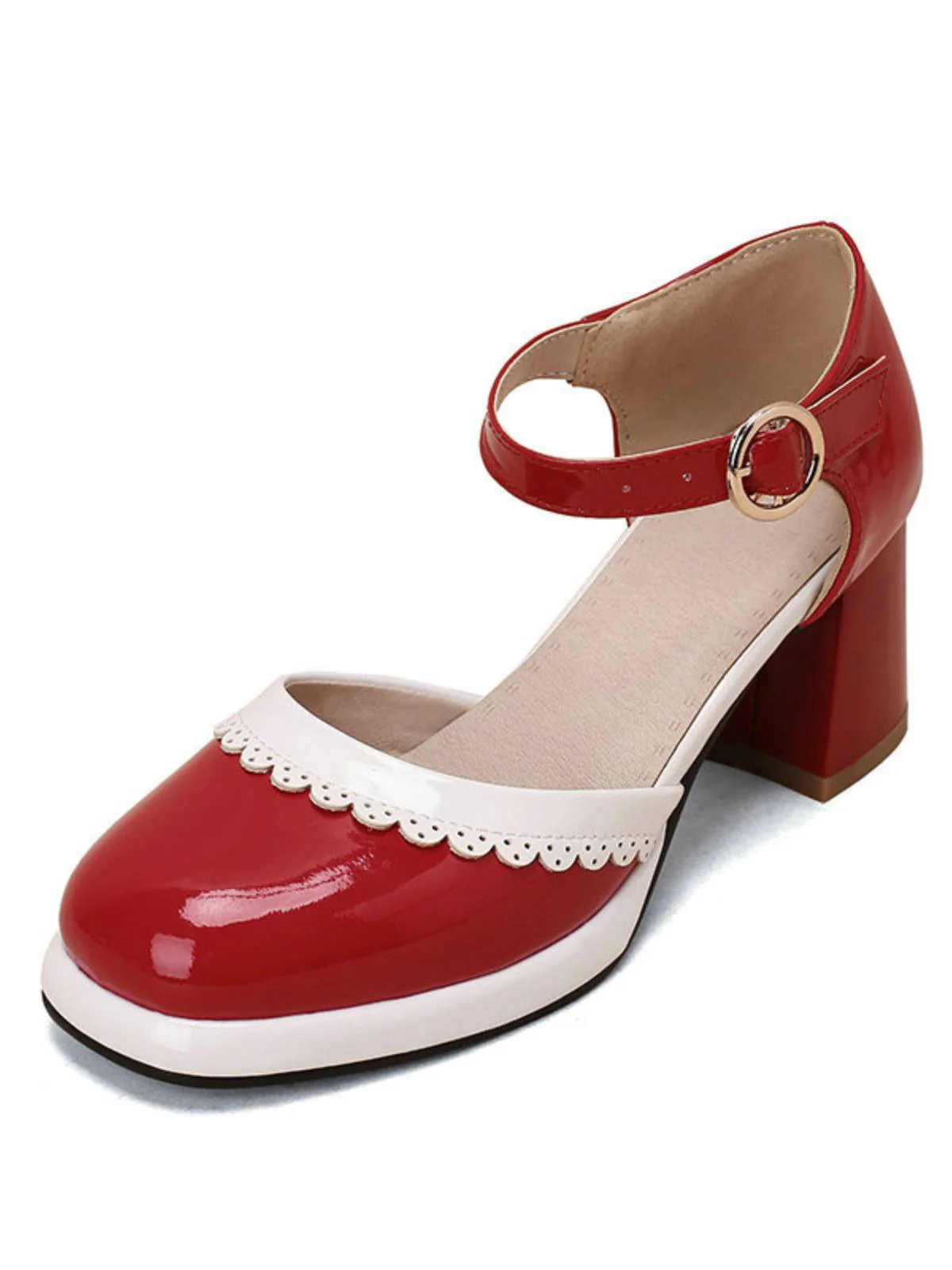 Retro Ankle Strap High Heels Shoes - Image 6