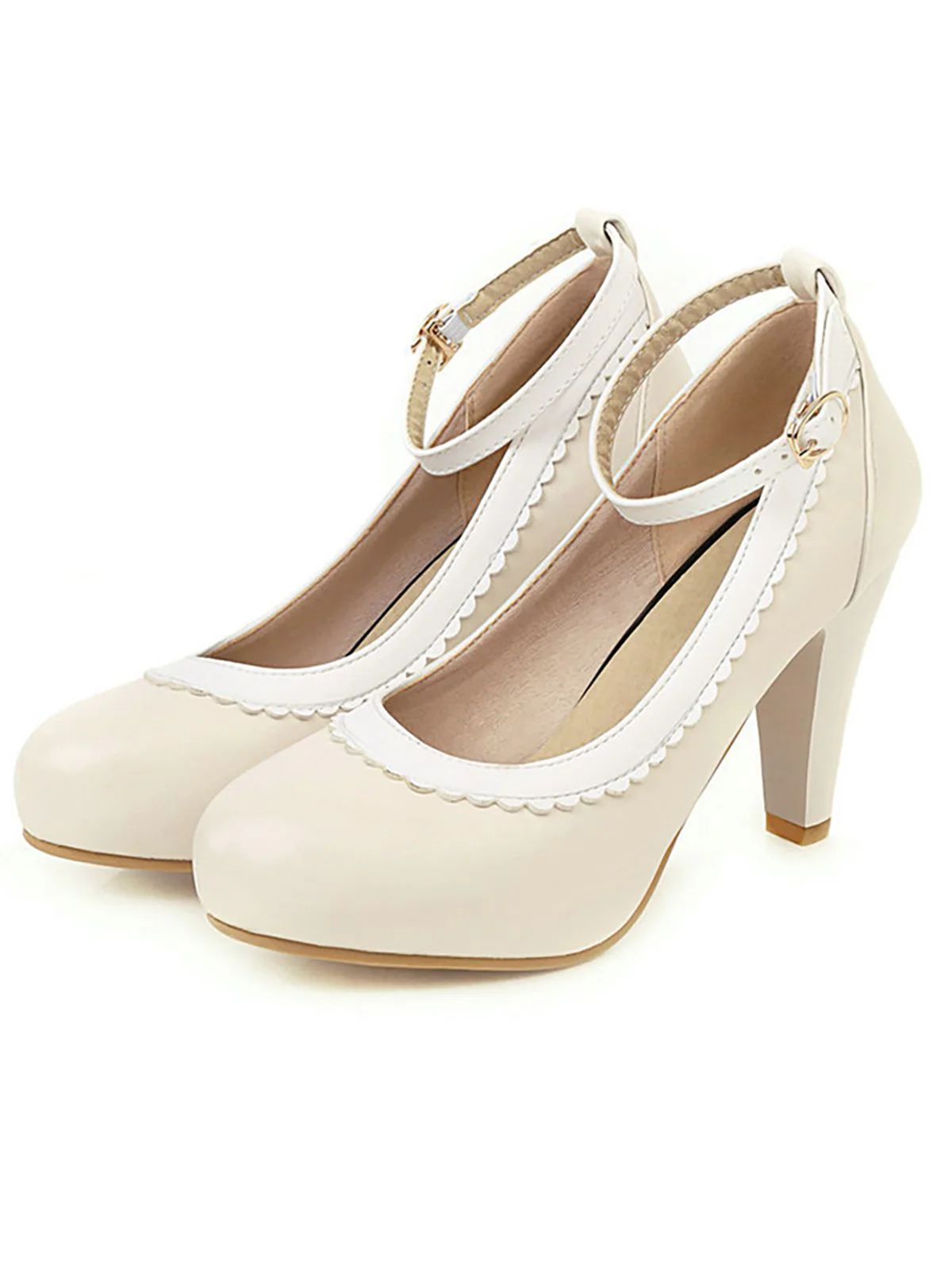 Retro Ankle Strap High Heels Shoes - Image 3
