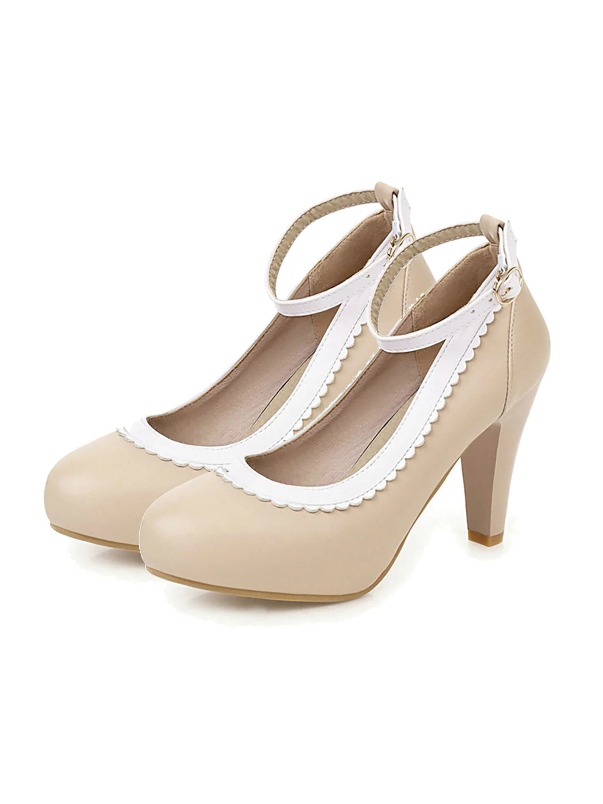 Retro Ankle Strap High Heels Shoes - Image 4