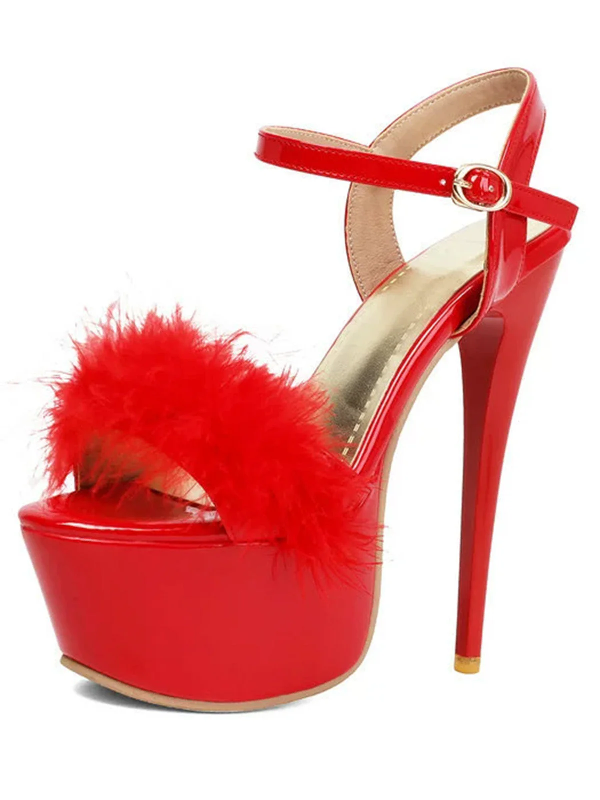 Retro Ankle Strap High Kitten Heel Shoes - Image 11