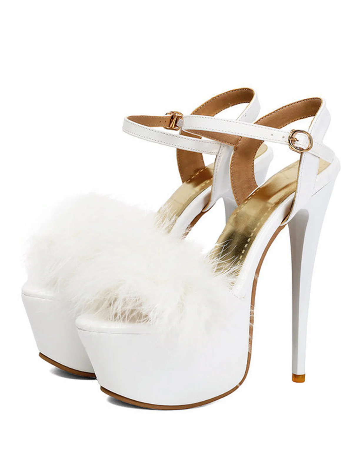 Retro Ankle Strap High Kitten Heel Shoes - Image 14