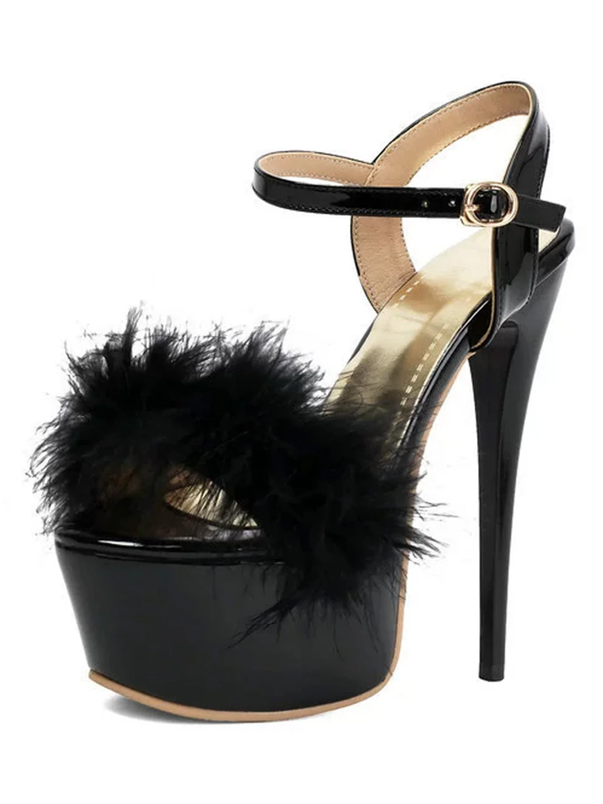 Retro Ankle Strap High Kitten Heel Shoes - Image 7