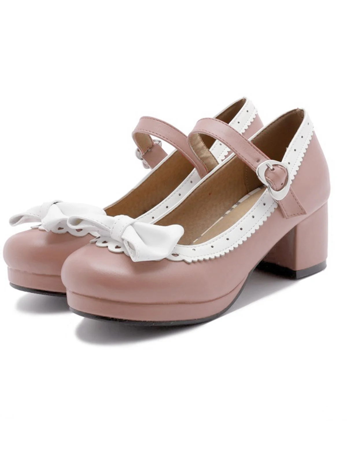 Retro Bow Non-slip High Heel Shoes - Image 13