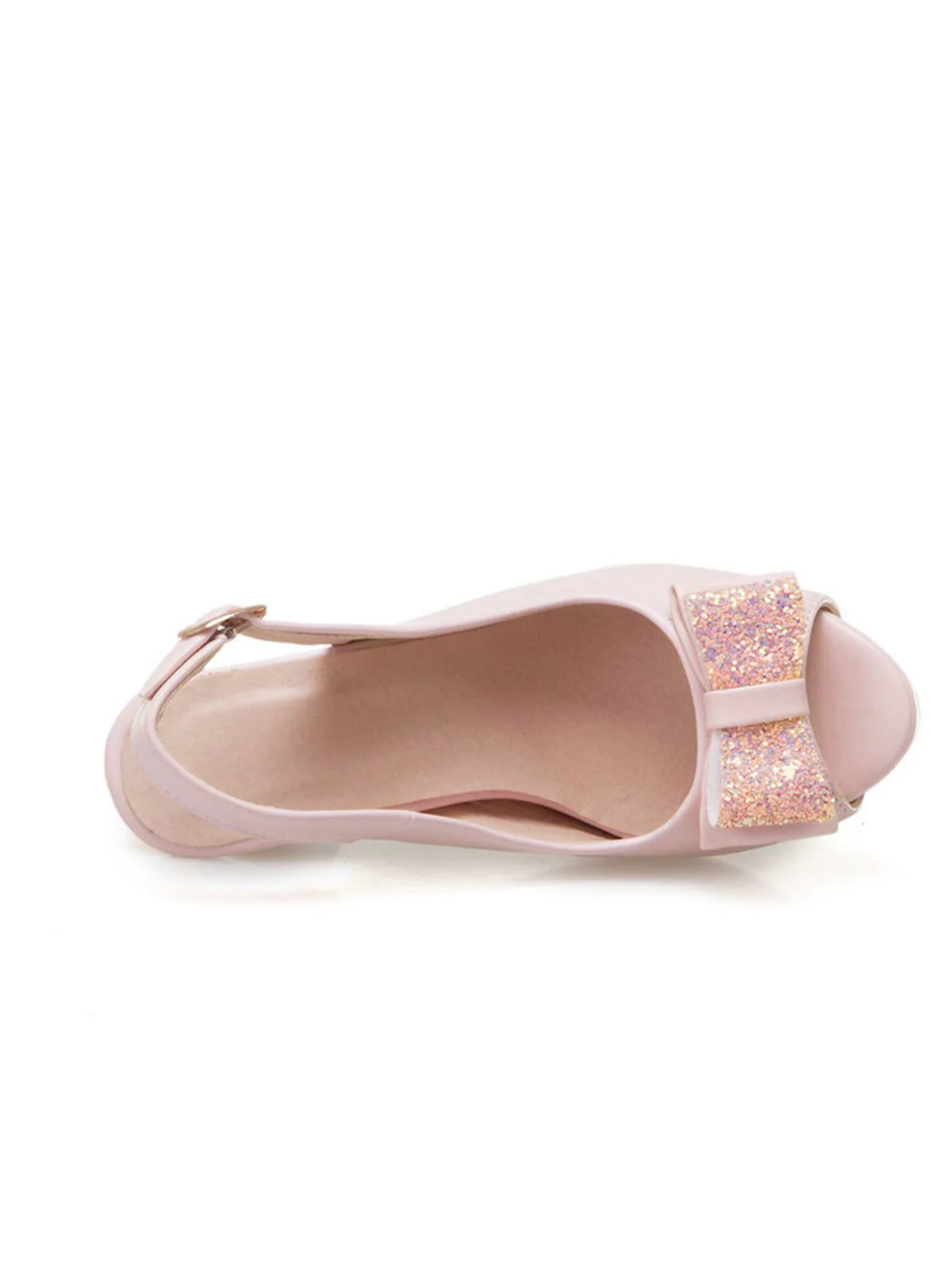 Retro Bow Slingback Peep Toe Shoes - Image 2