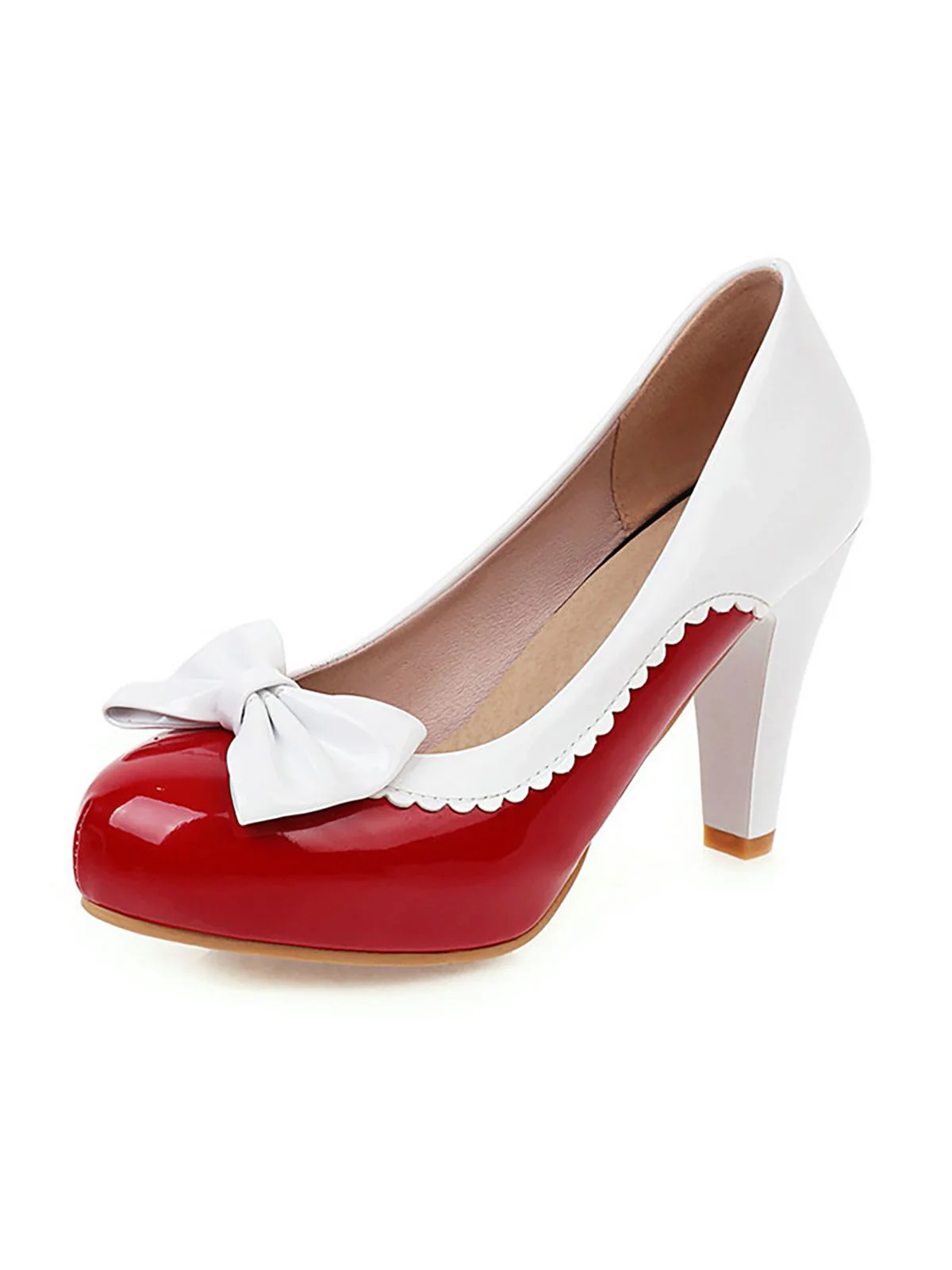 Retro Bowknot High Heels Shoes - Image 10