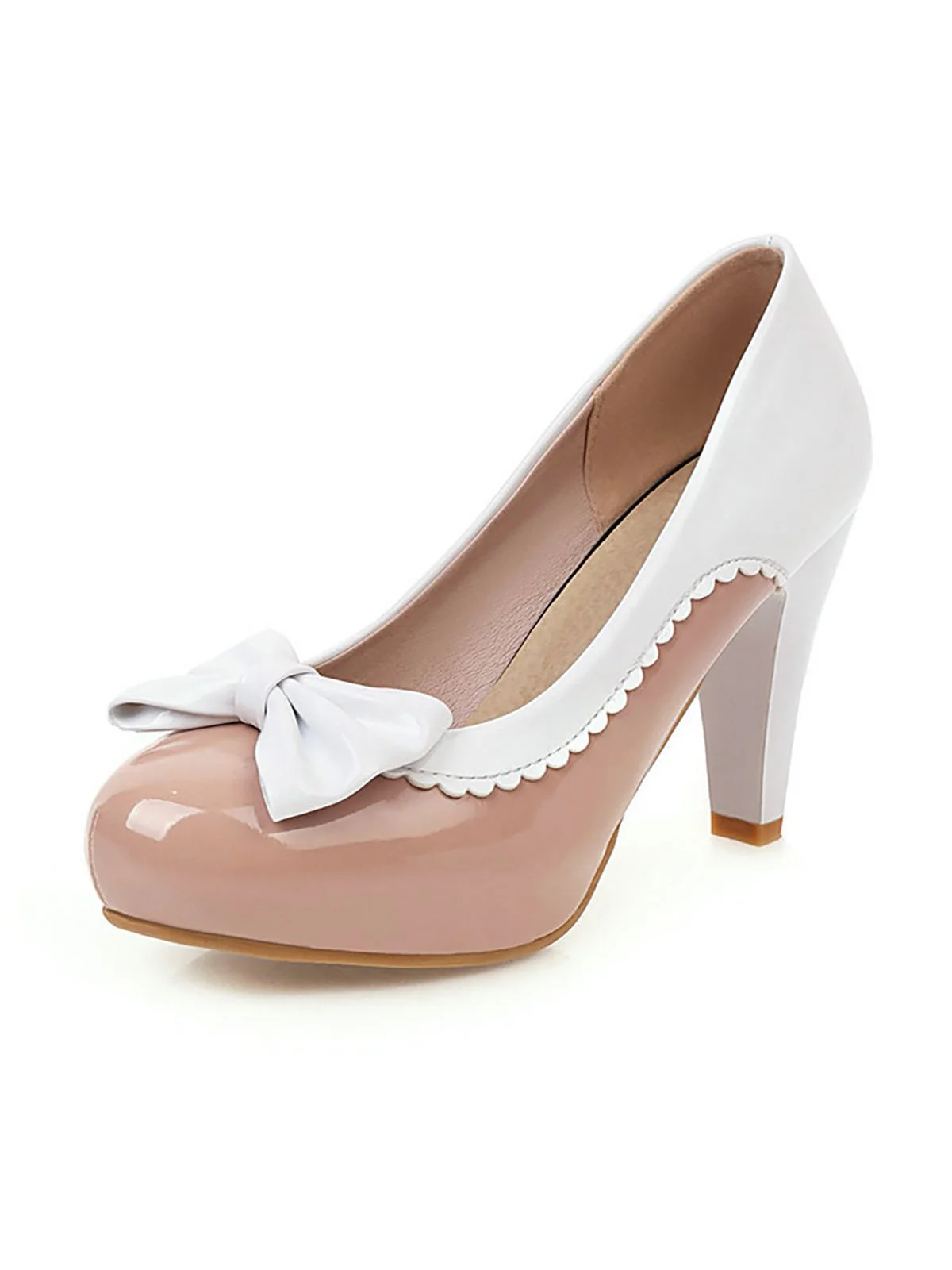 Retro Bowknot High Heels Shoes - Image 2