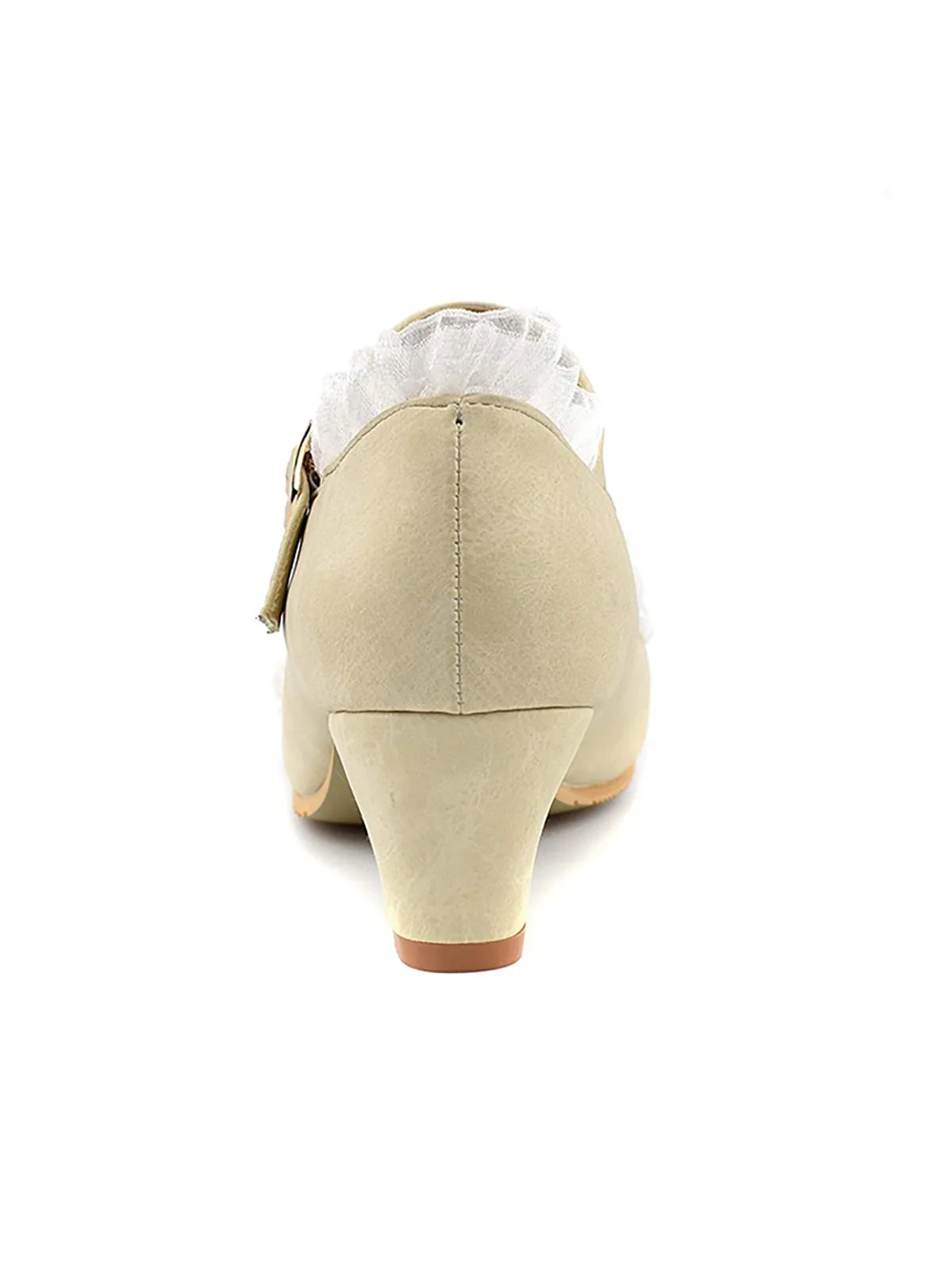 Retro Bowknot Lace High Heels Shoes - Image 10