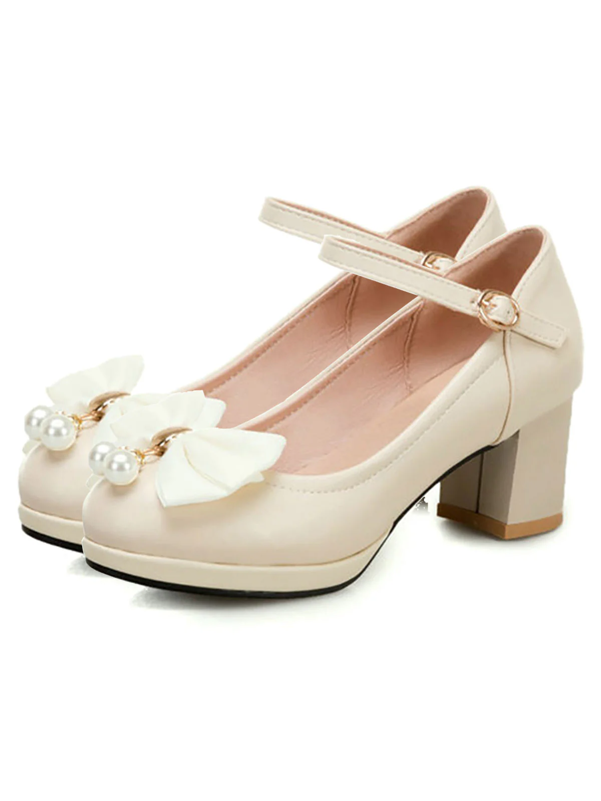 Retro Bowknot Mary Jane Shoes - Image 7