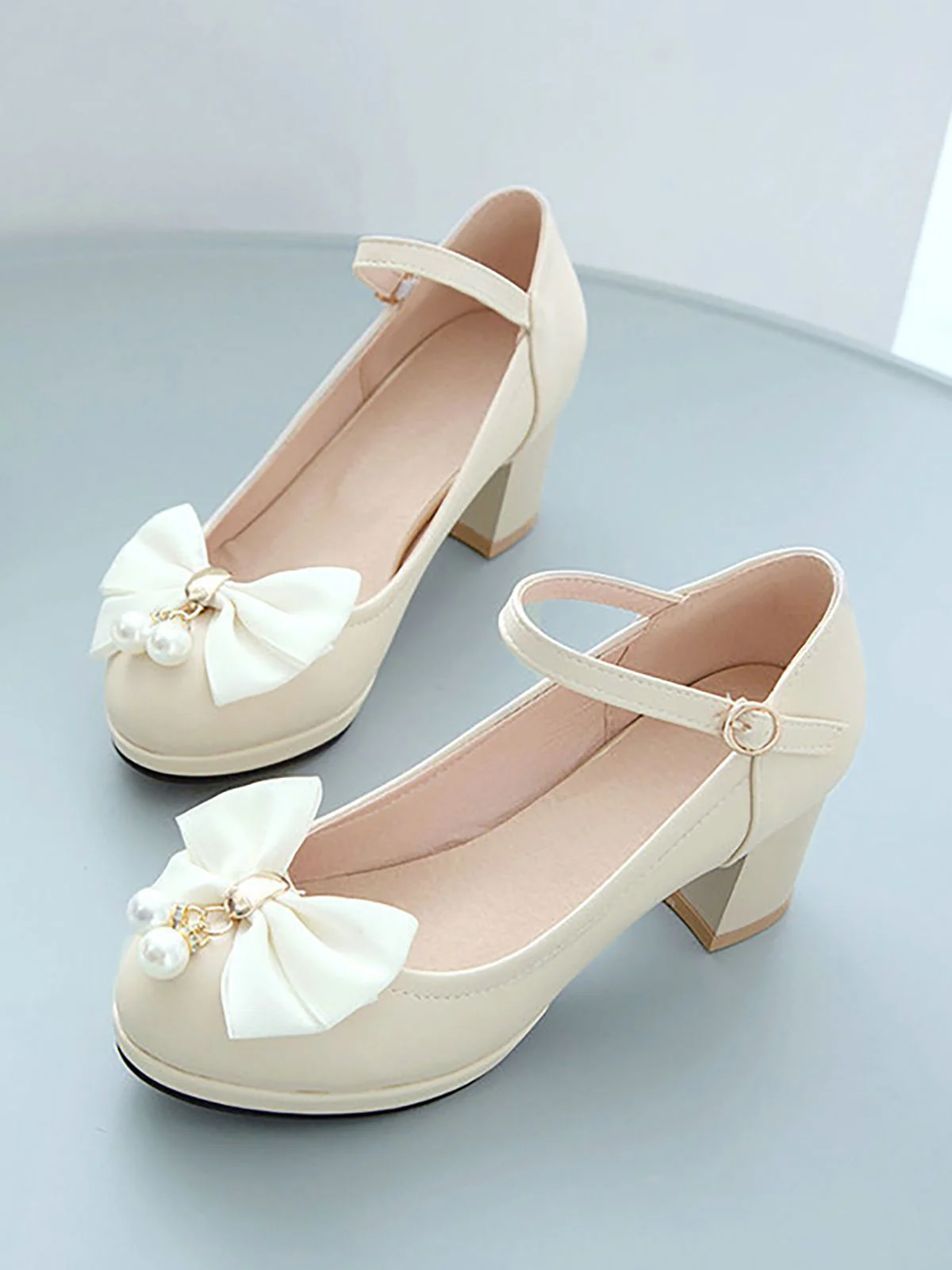 Retro Bowknot Mary Jane Shoes - Image 8