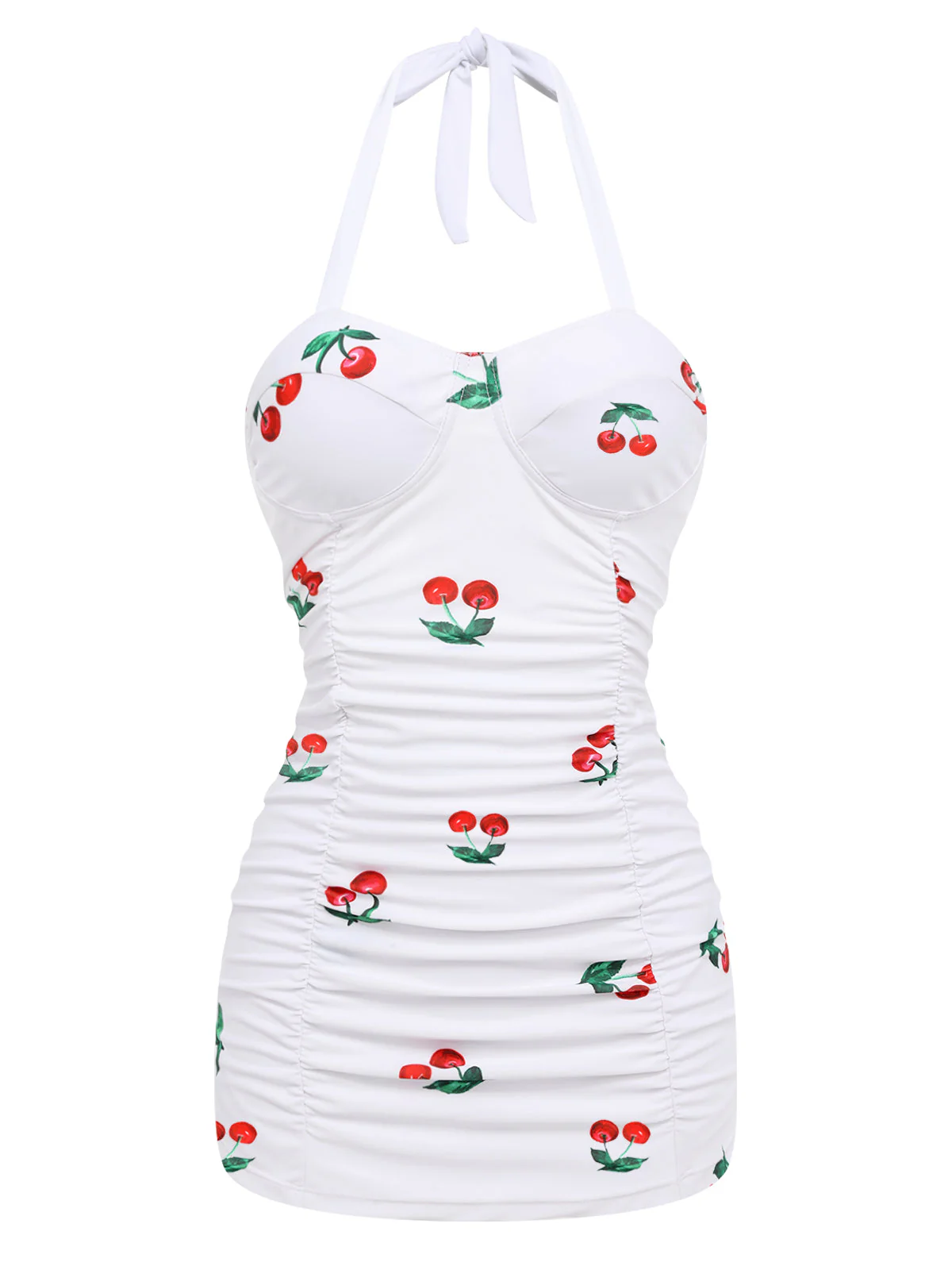 Retro Cherry Summer One-piece Swimsuit - Image 4