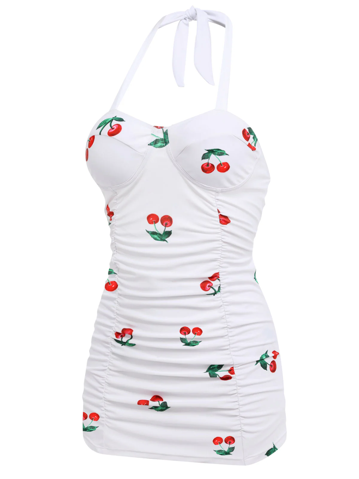 Retro Cherry Summer One-piece Swimsuit - Image 4