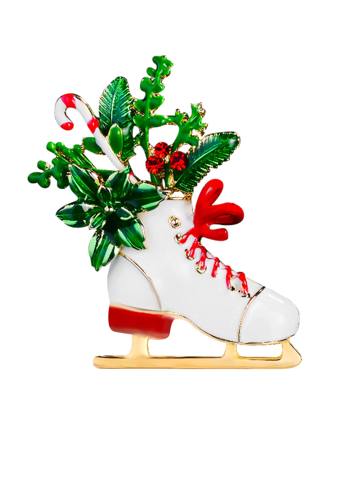 Retro Christmas Shoe Style Brooch - Image 2