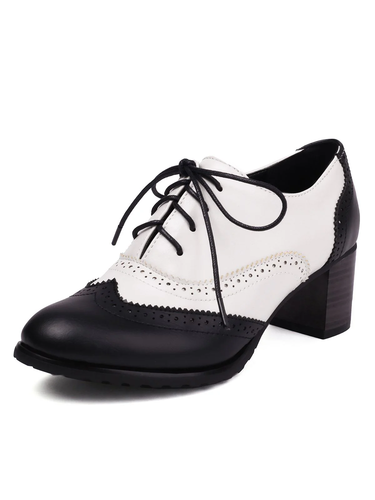 Retro Colorblock High Heel Ankle Boots - Image 2