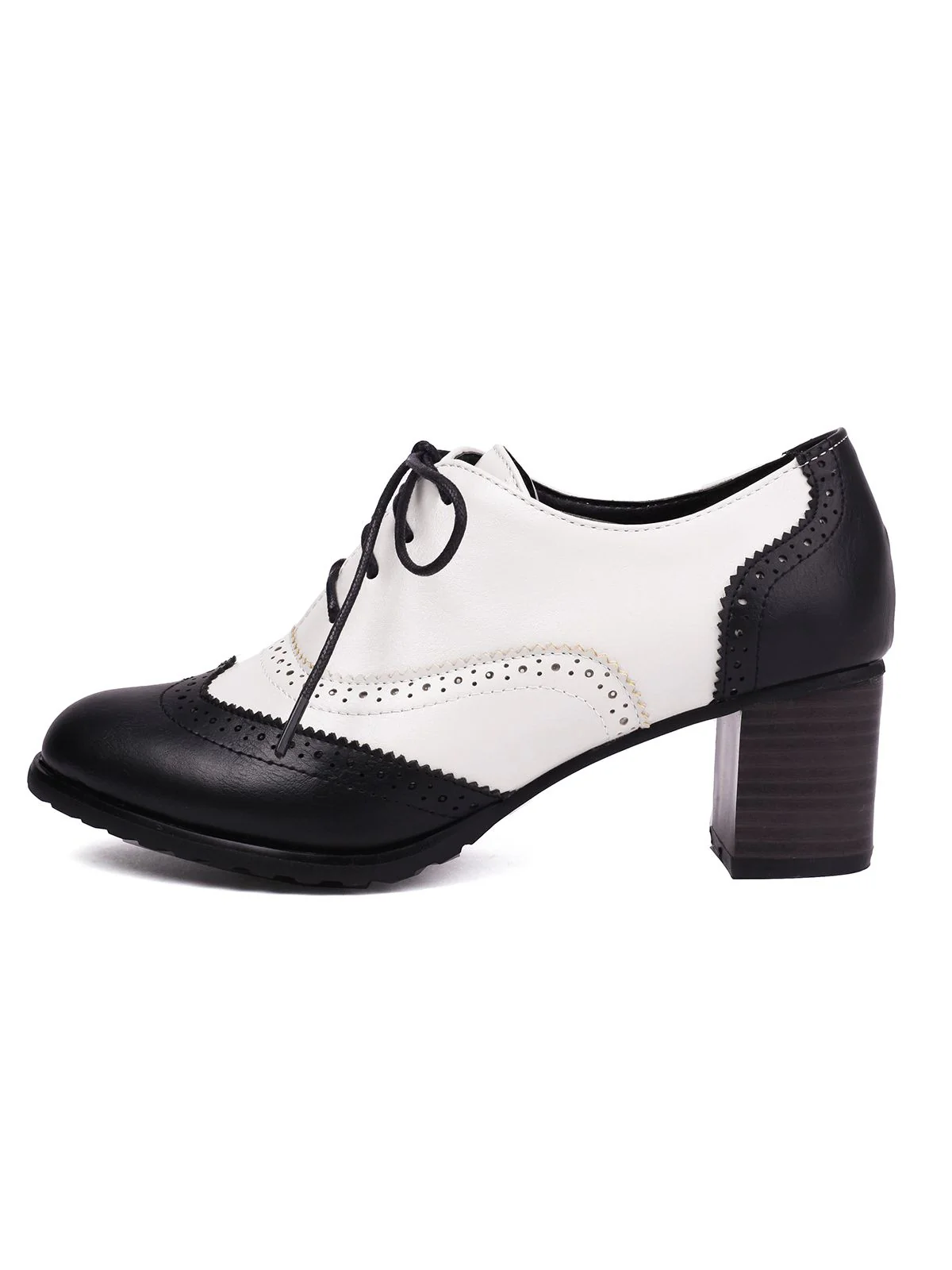 Retro Colorblock High Heel Ankle Boots - Image 3