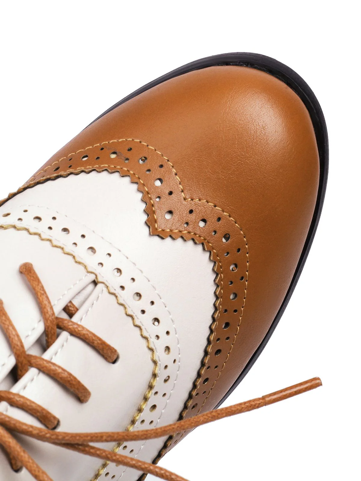 Retro Colorblock High Heel Ankle Boots - Image 9