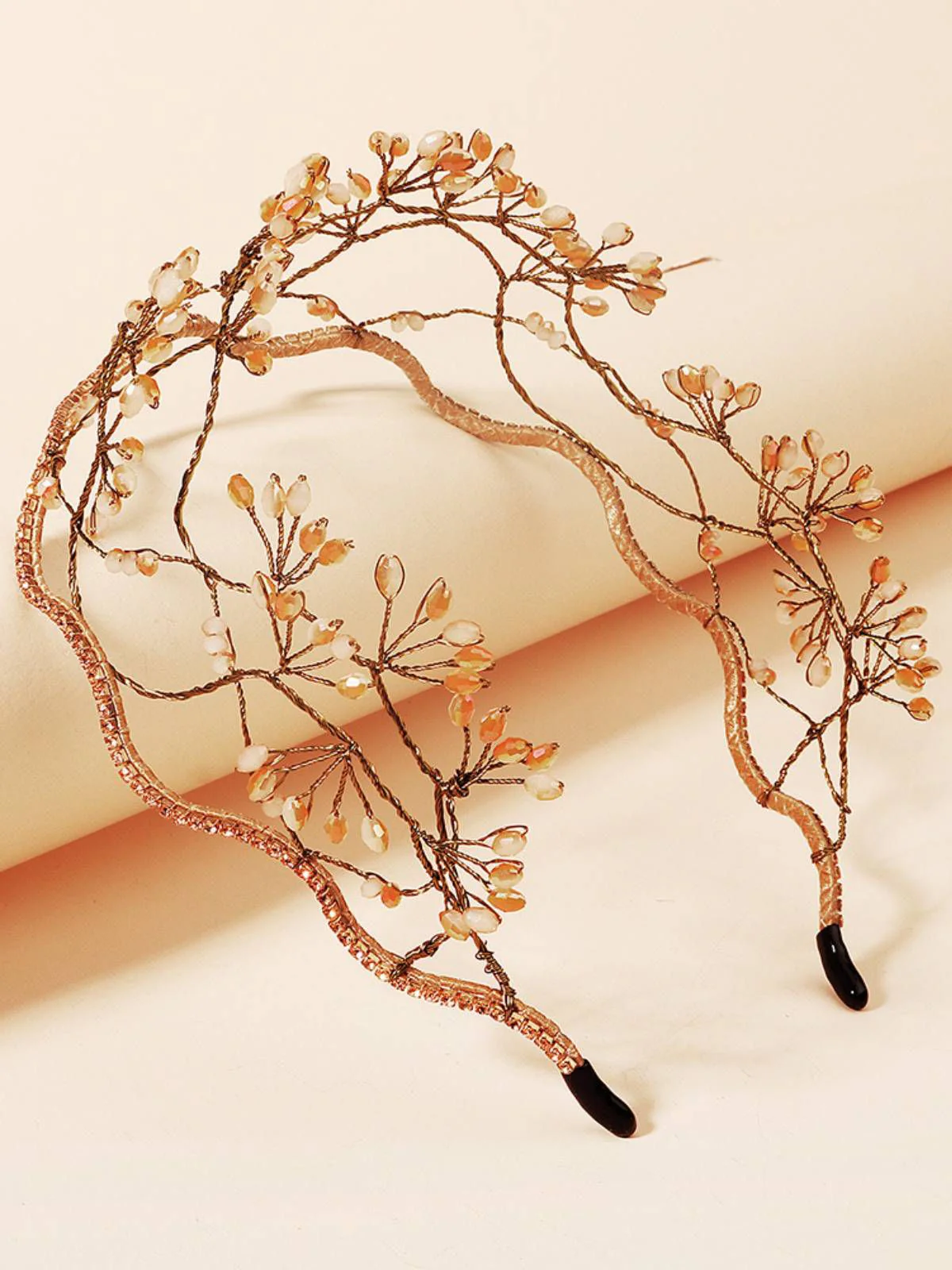 Retro Crystal Beads Elasticity Headband - Image 2