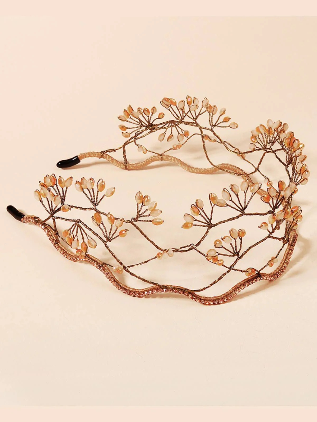 Retro Crystal Beads Elasticity Headband - Image 3