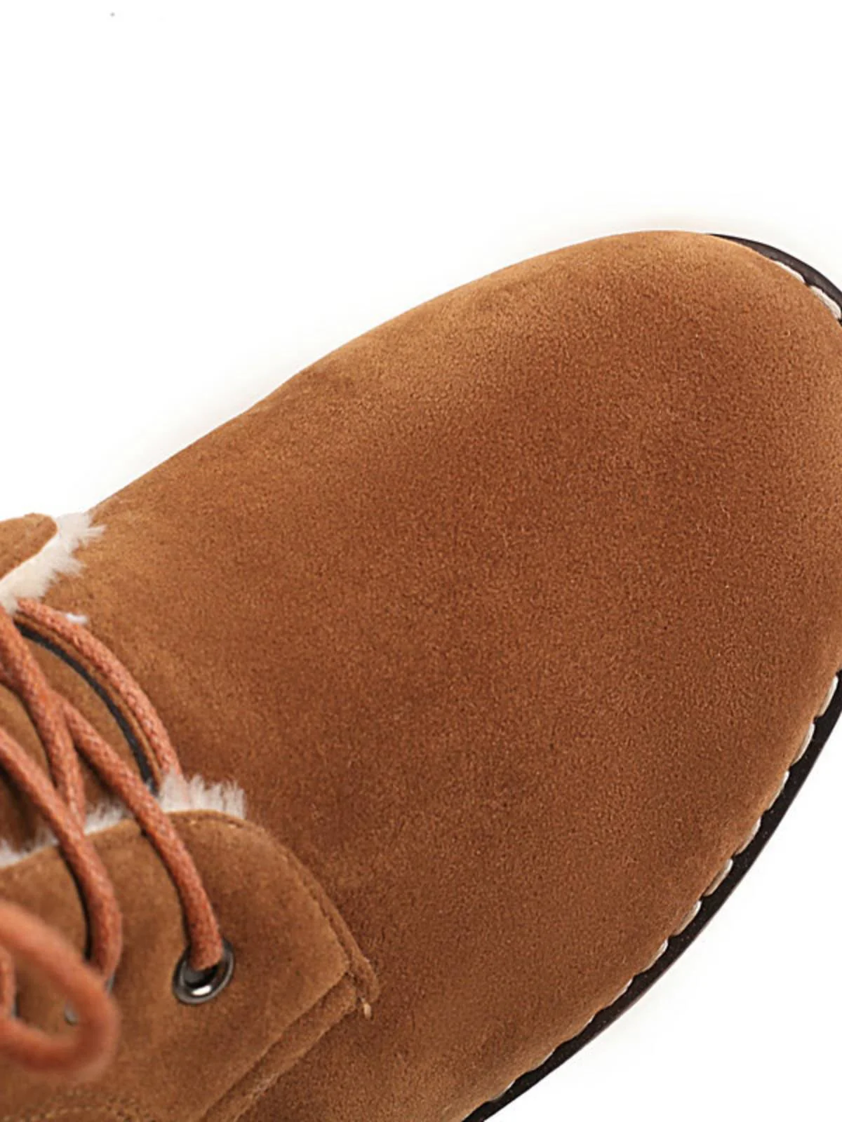 Retro Fleece Solid Color Chunky Heel Boots - Image 11