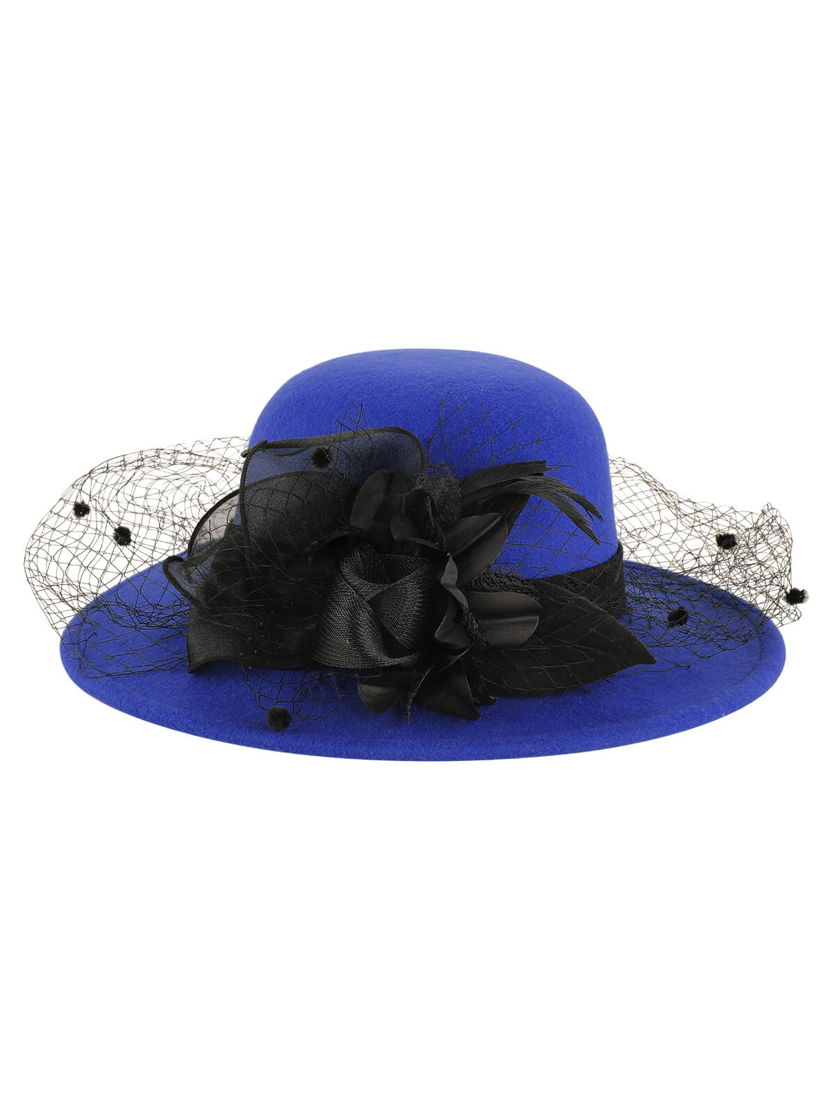 Retro Flower Net Round Top Hat - Image 16