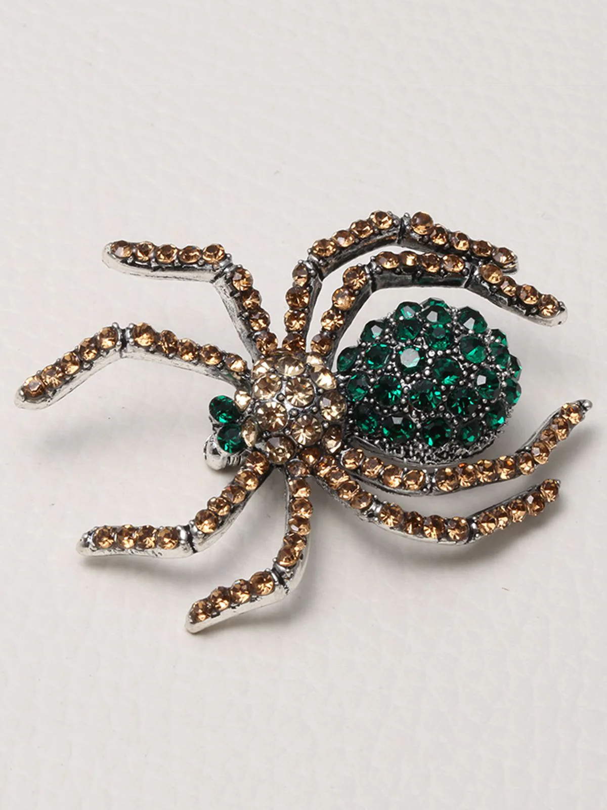Retro Halloween Spider Rhinestone Brooch - Image 2