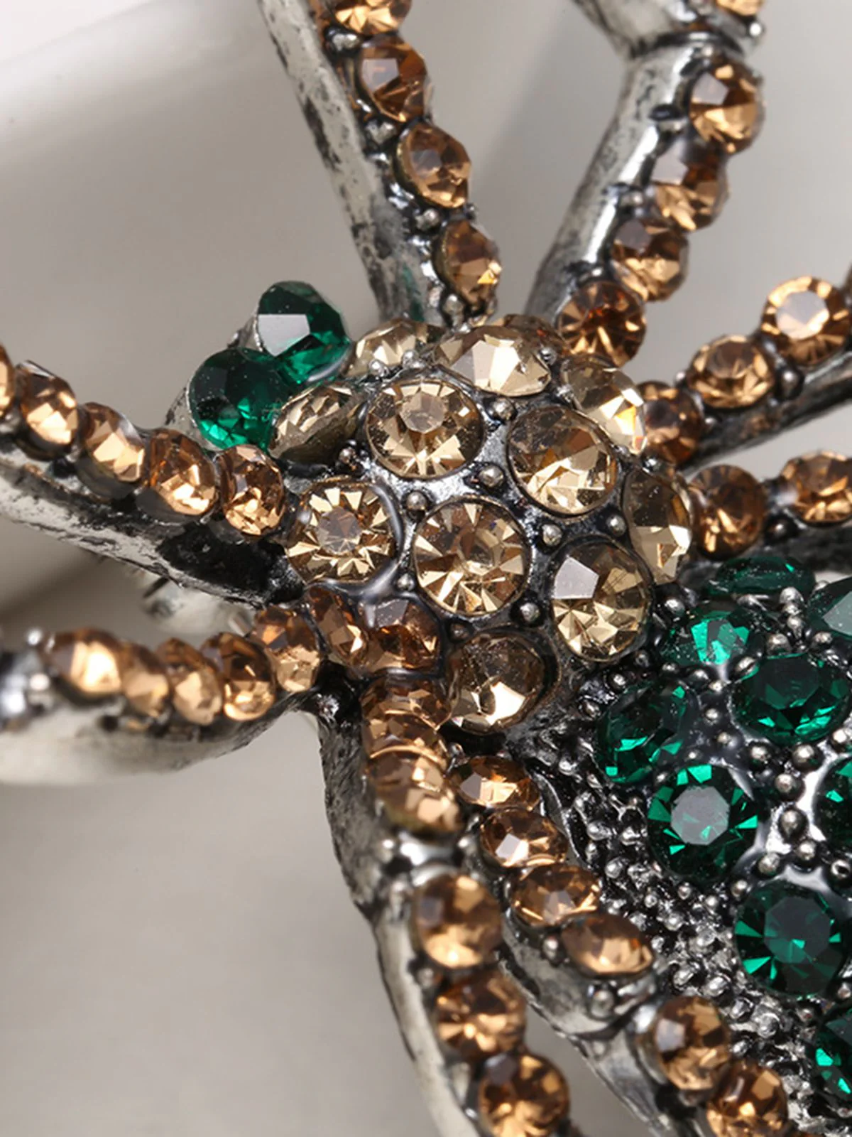 Retro Halloween Spider Rhinestone Brooch - Image 5