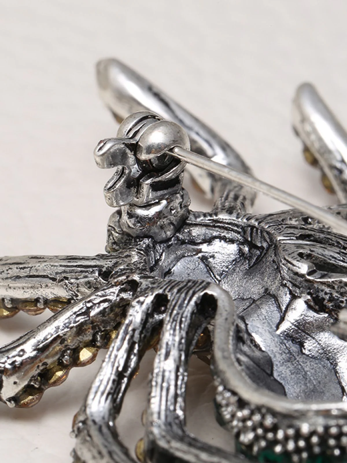 Retro Halloween Spider Rhinestone Brooch - Image 8