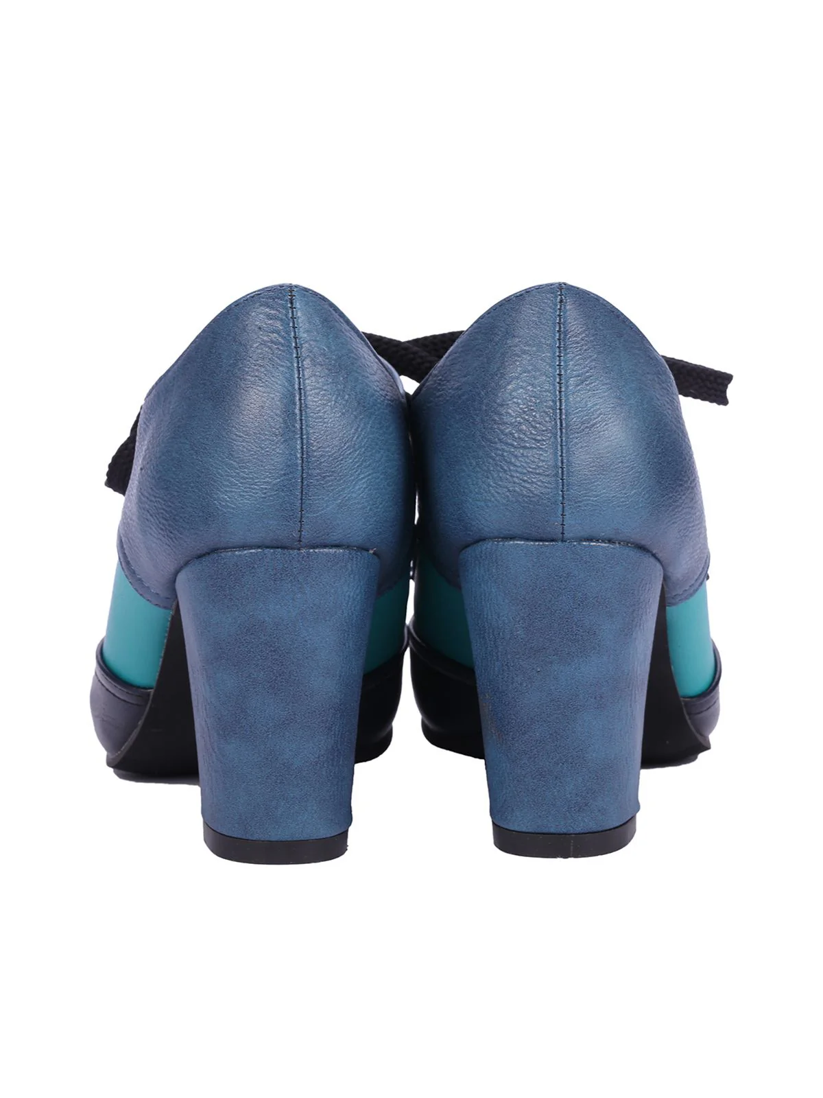 Retro High Heels Saddle Shoes - Image 3