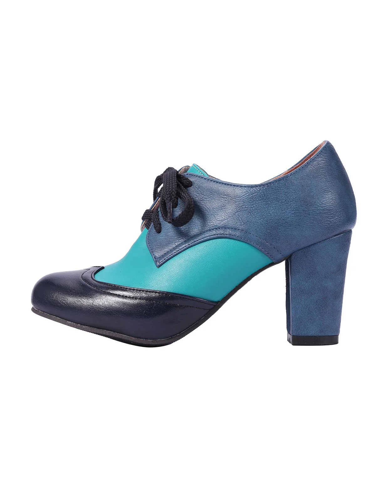 Retro High Heels Saddle Shoes - Image 5