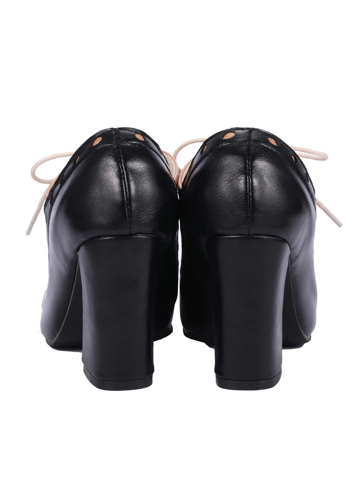 Retro High Heels Saddle Shoes - Image 3