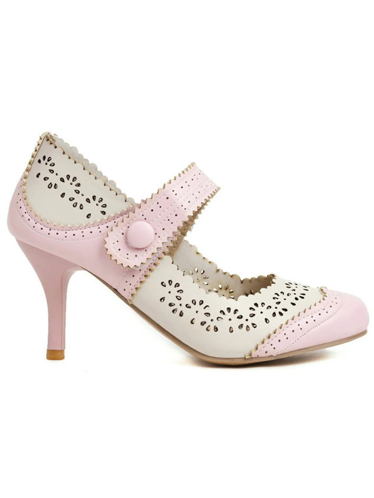 Retro Hollow Out Ankle Strap High Heels Shoes - Image 14