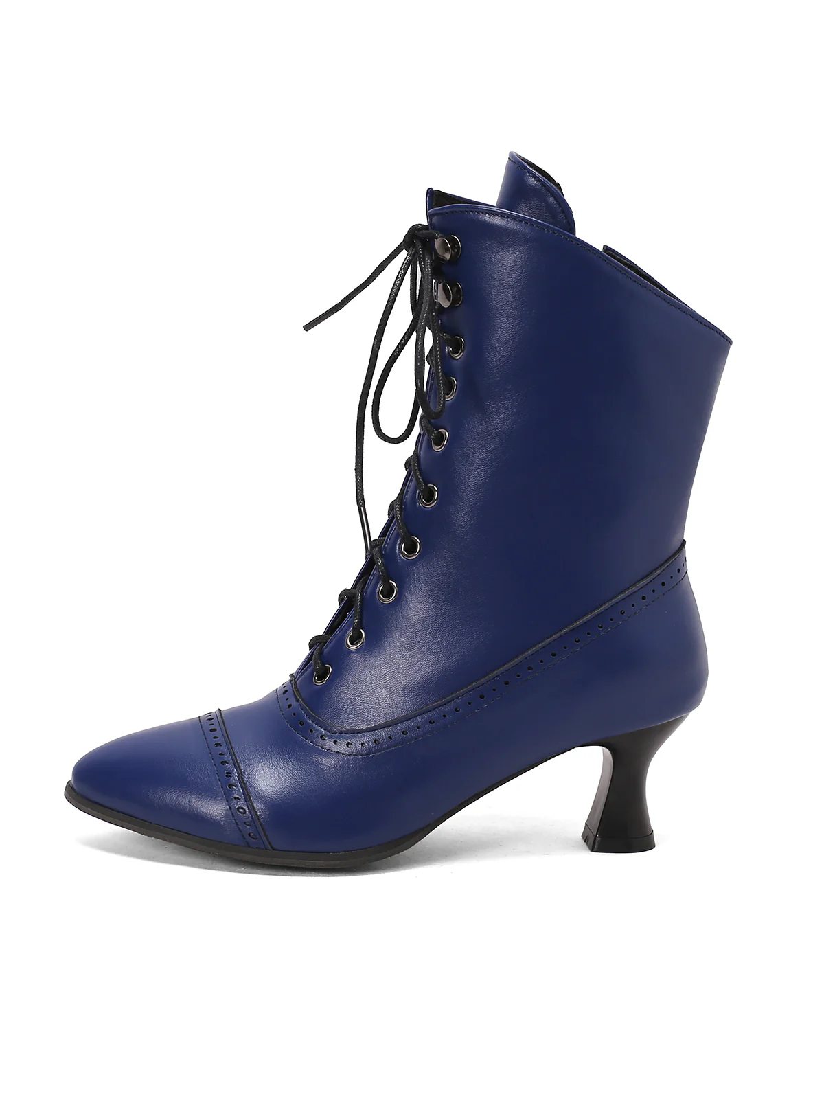 Retro Leather High Heel Boots - Image 24