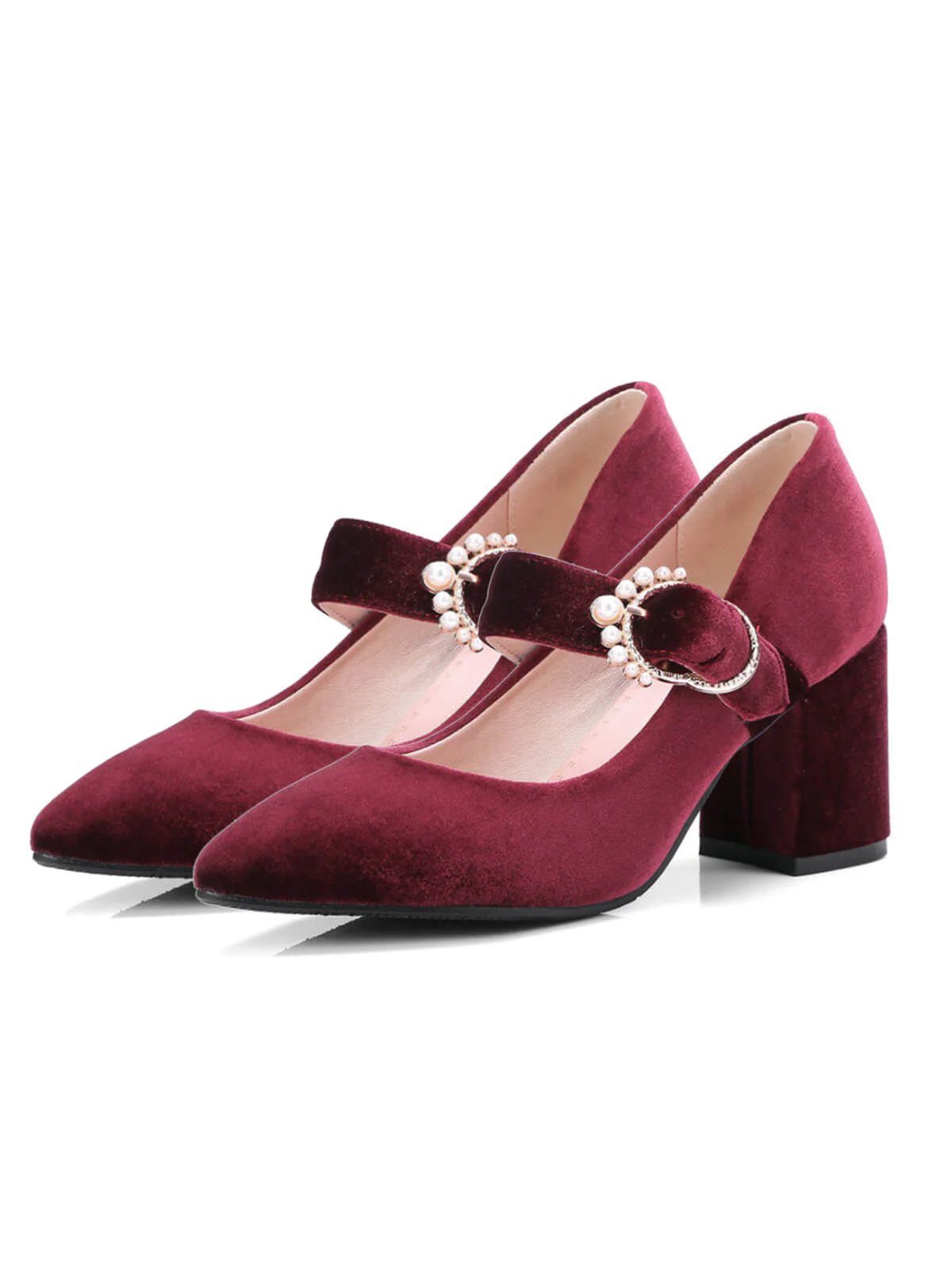 Retro Mary Jane Chunky High Heel Shoes - Image 2