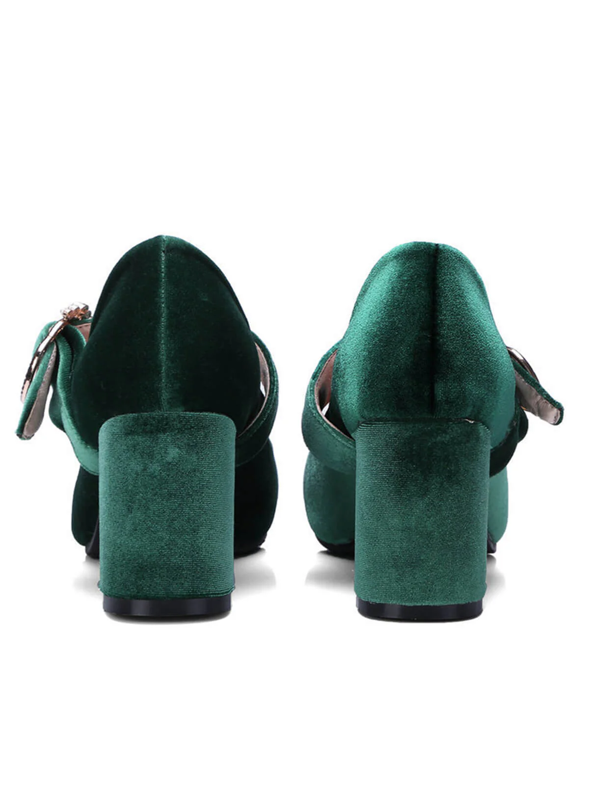 Retro Mary Jane Chunky High Heel Shoes - Image 6
