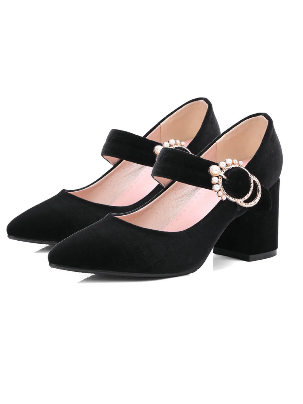 Retro Mary Jane Chunky High Heel Shoes - Image 3