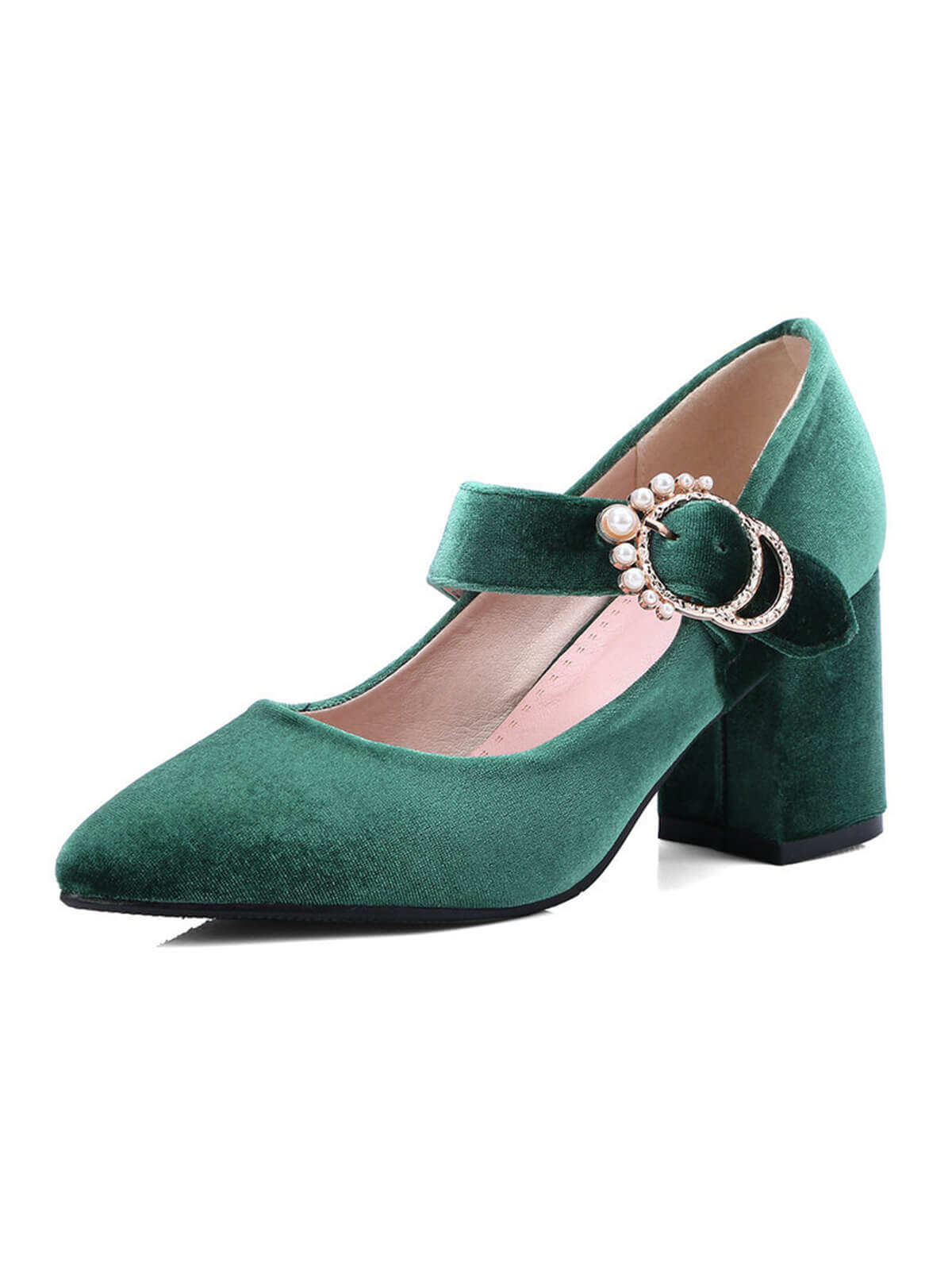 Retro Mary Jane Chunky High Heel Shoes - Image 7