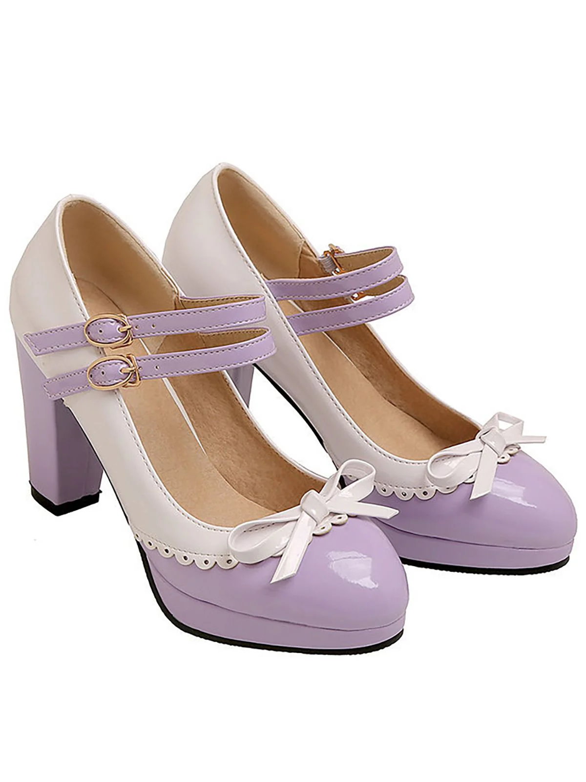 Retro Mary Jane High Heels Shoes - Image 13